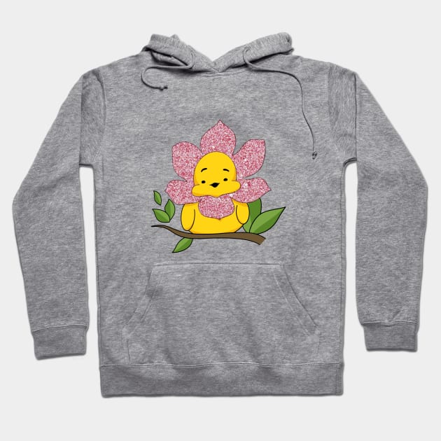 Easter baby chicken, flower chick, spring baby, happy Easter, face mask for girl, my first Easter Hoodie by PrimeStore